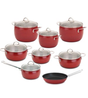 Pot Set(9pce Oceanus Red)